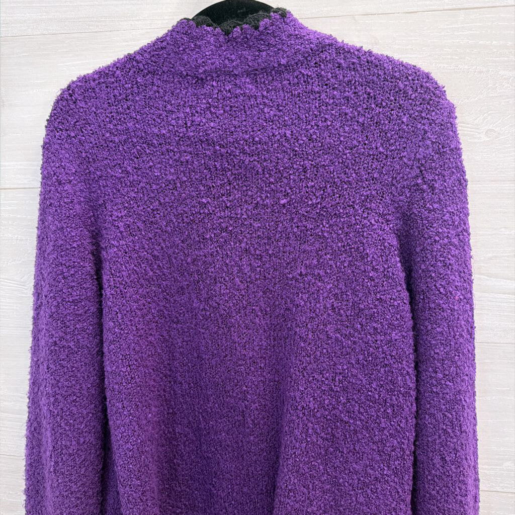 Windi River Purple/ Black Knit Sweater Extra Large