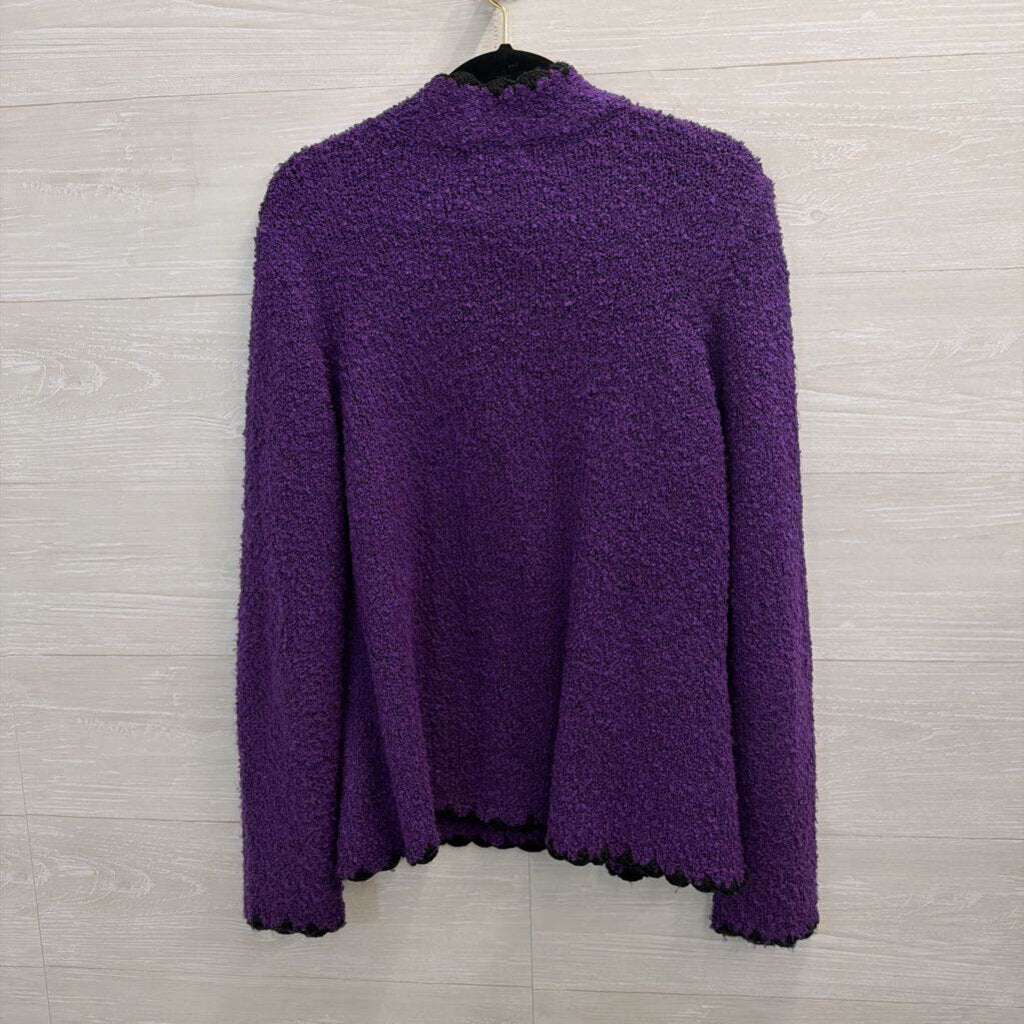 Windi River Purple/ Black Knit Sweater Extra Large