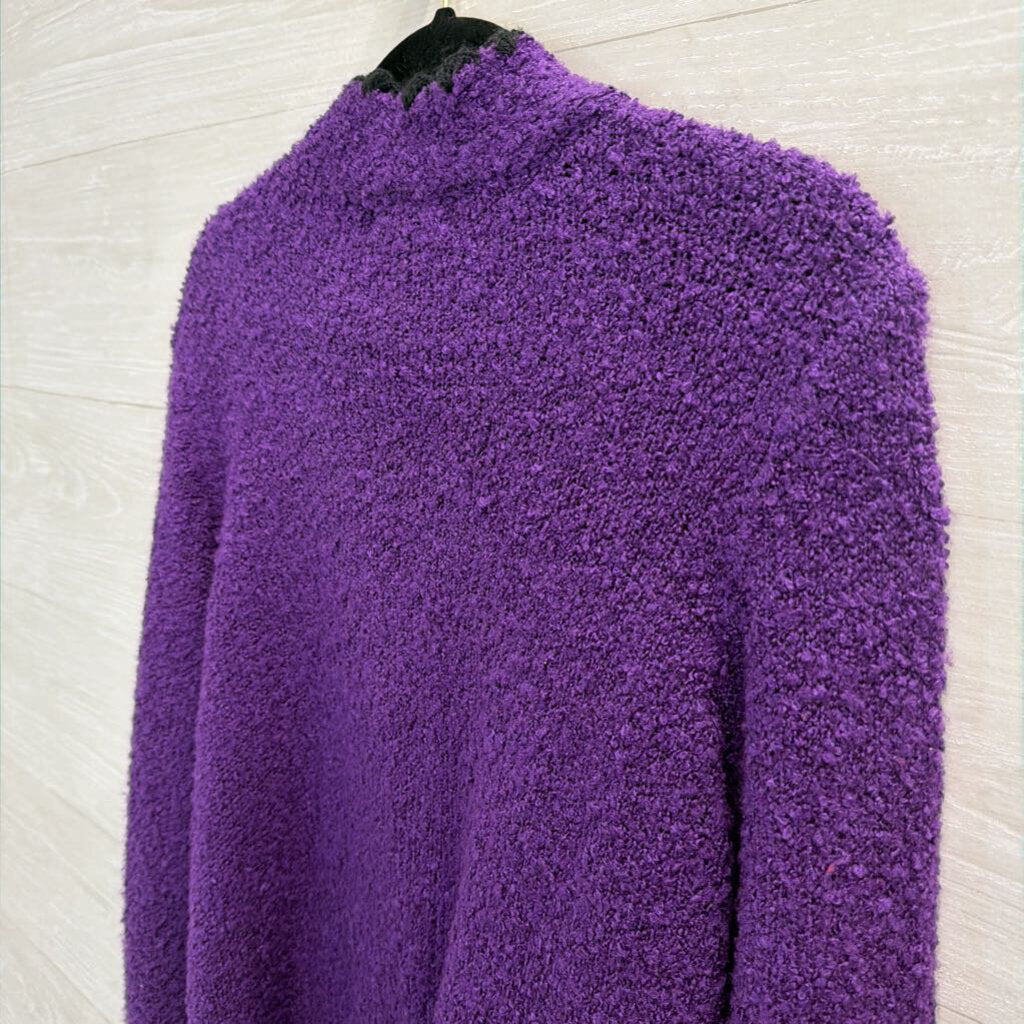 Windi River Purple/ Black Knit Sweater Extra Large
