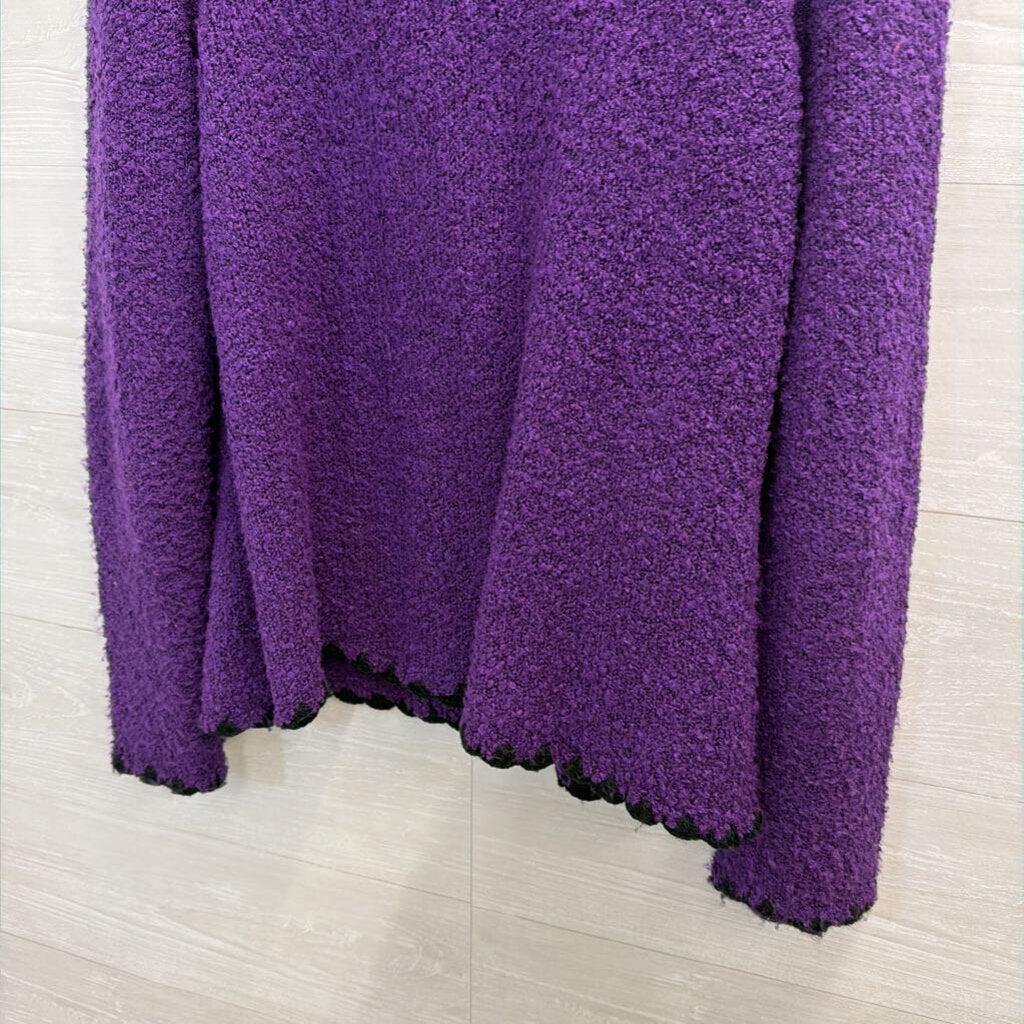 Windi River Purple/ Black Knit Sweater Extra Large