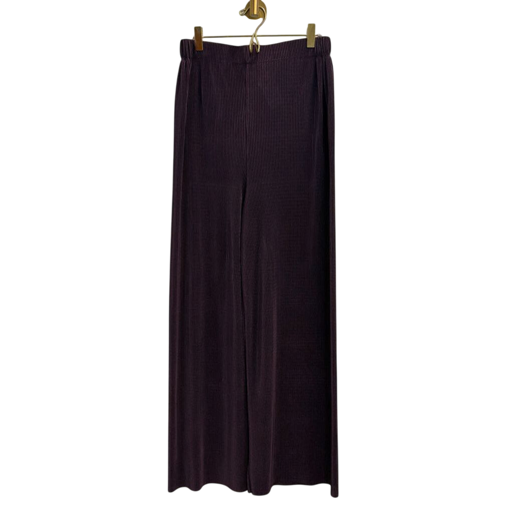 Vintage Honors Purple Pleated Lightweight Pull On Pants Large