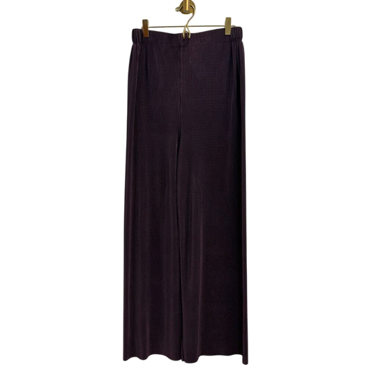 Vintage Honors Purple Pleated Lightweight Pull On Pants Large