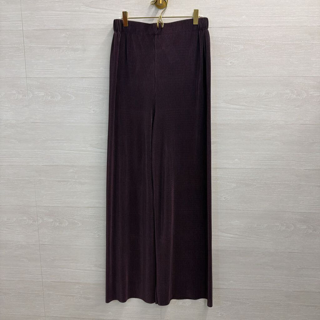 Vintage Honors Purple Pleated Lightweight Pull On Pants Large