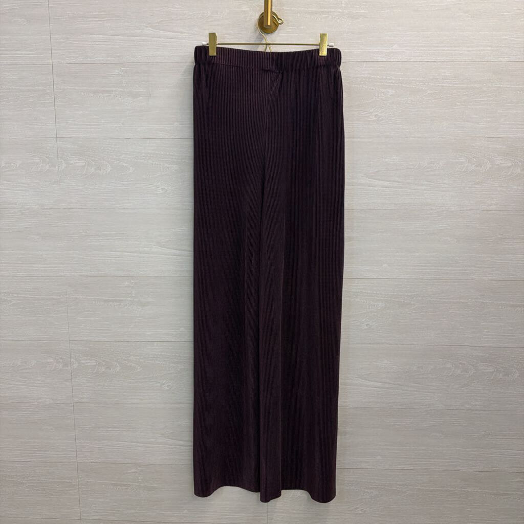 Vintage Honors Purple Pleated Lightweight Pull On Pants Large
