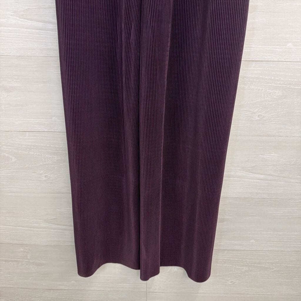 Vintage Honors Purple Pleated Lightweight Pull On Pants Large