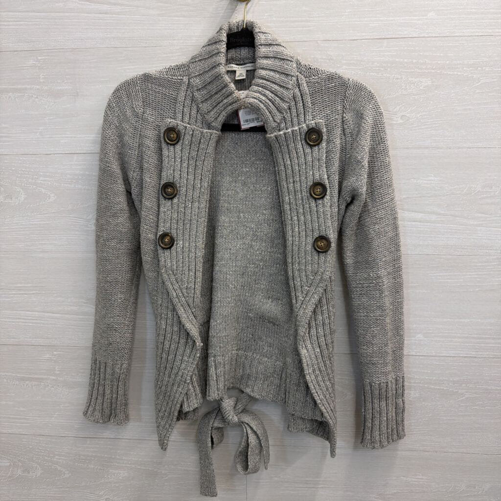 Banana Republic Grey Knit Tie Waist Sweater Extra Small