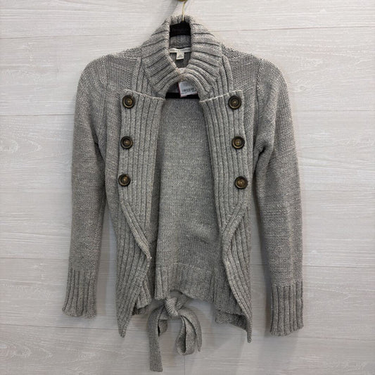 Banana Republic Grey Knit Tie Waist Sweater Extra Small