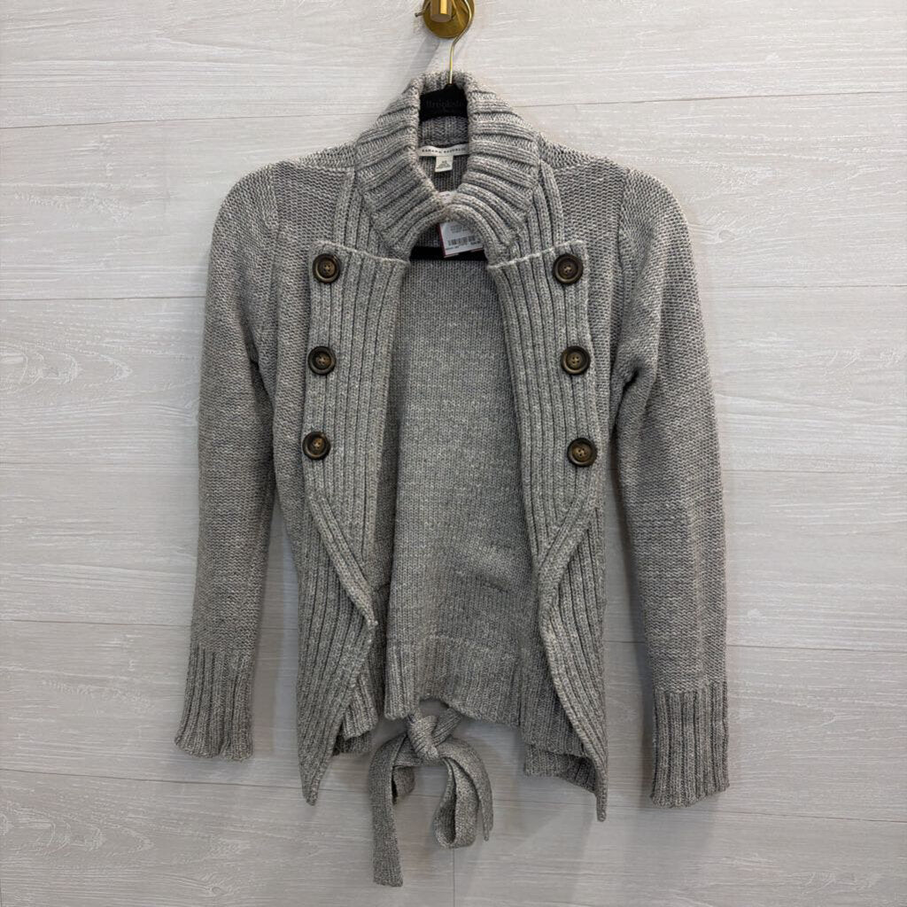 Banana Republic Grey Knit Tie Waist Sweater Extra Small