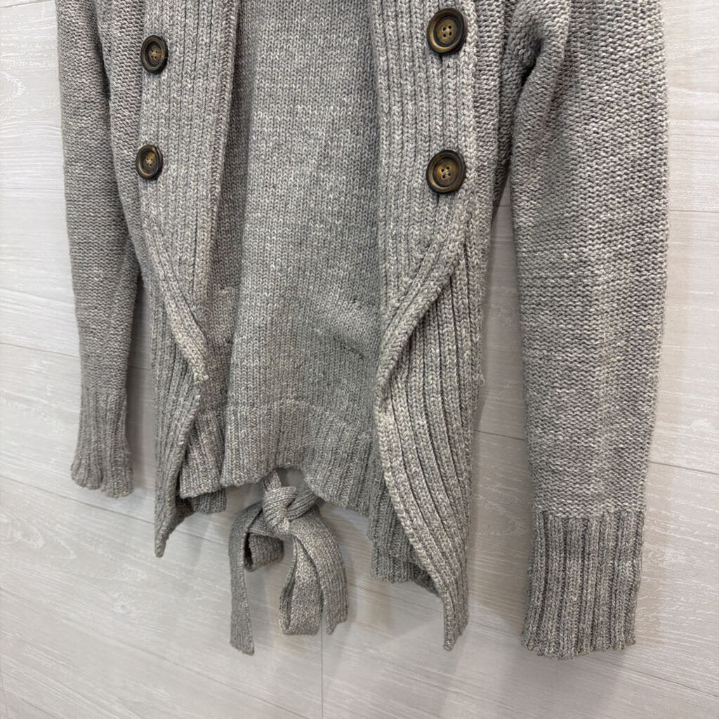 Banana Republic Grey Knit Tie Waist Sweater Extra Small