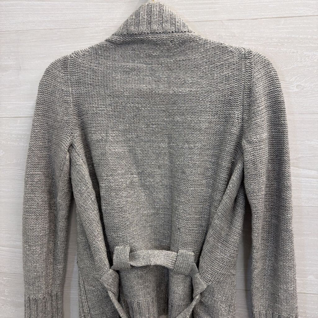 Banana Republic Grey Knit Tie Waist Sweater Extra Small