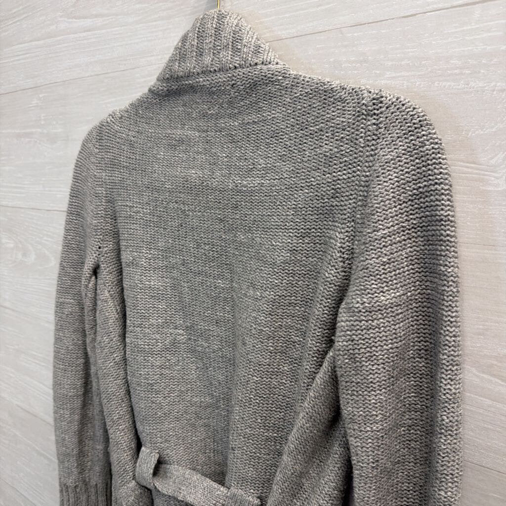 Banana Republic Grey Knit Tie Waist Sweater Extra Small