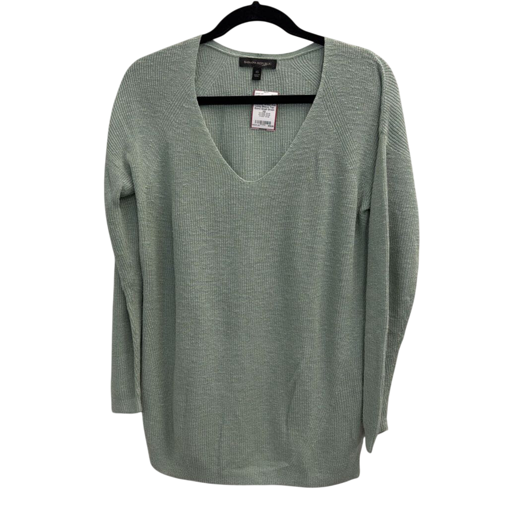 Banana Republic Green Knit Long Sleeve Top Extra Small