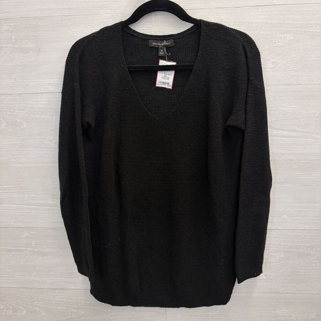Banana Republic Black Knit Long Sleeve Top Extra Small