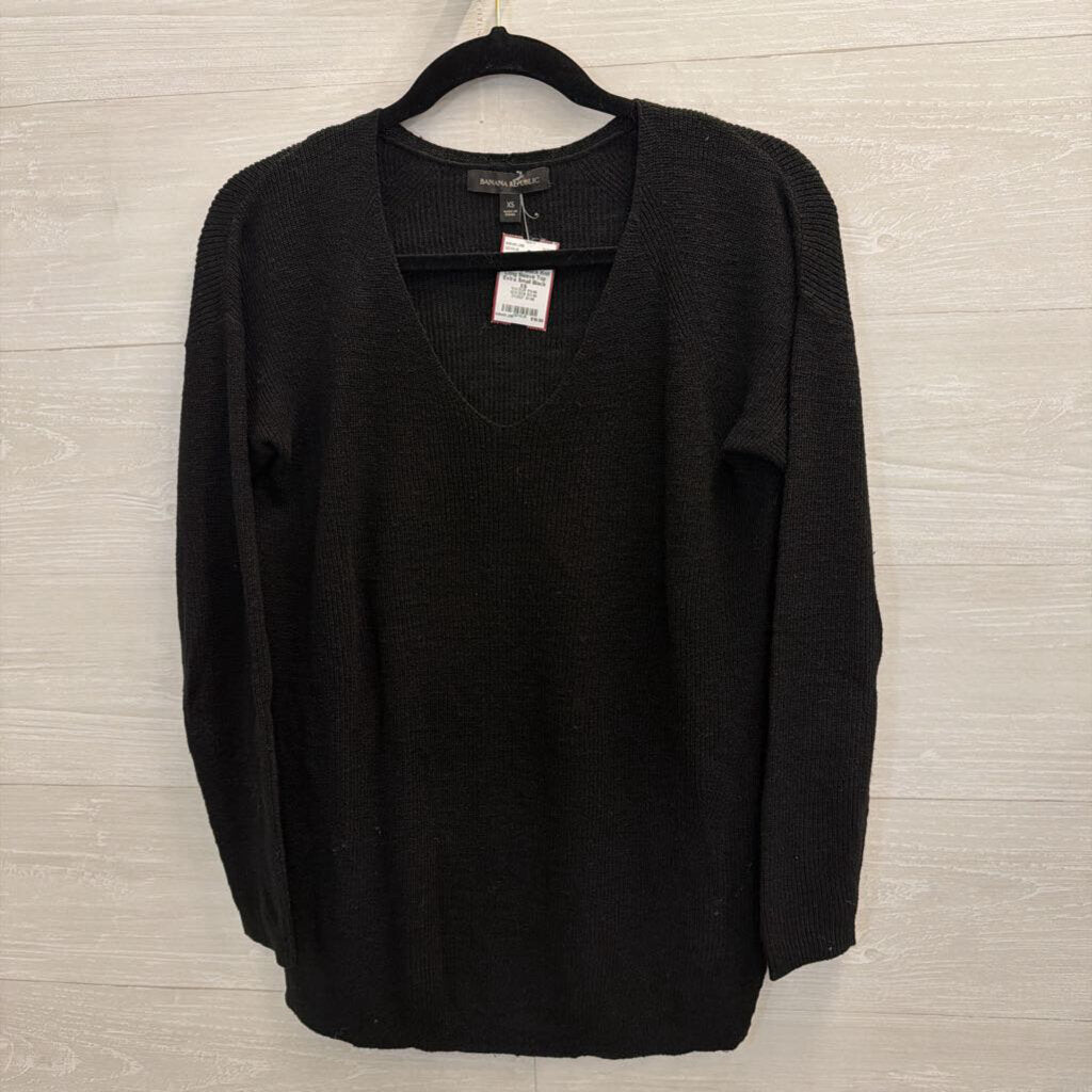 Banana Republic Black Knit Long Sleeve Top Extra Small