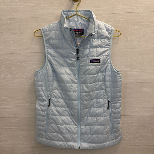 Patagonia Blue Quilted Puffer Zip Up Vest Medium