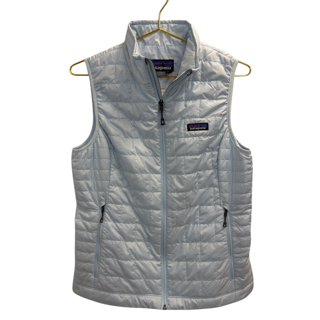 Patagonia Blue Quilted Puffer Zip Up Vest Medium