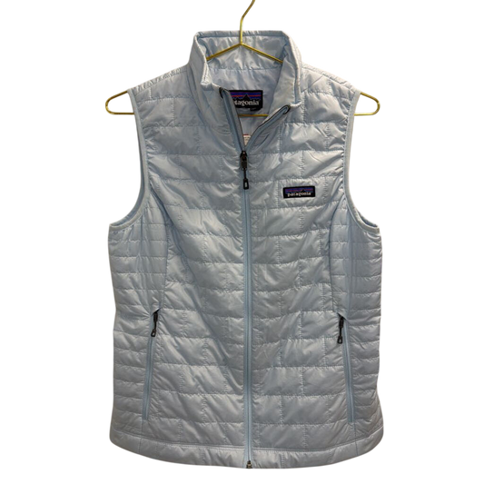 Patagonia Blue Quilted Puffer Zip Up Vest Medium