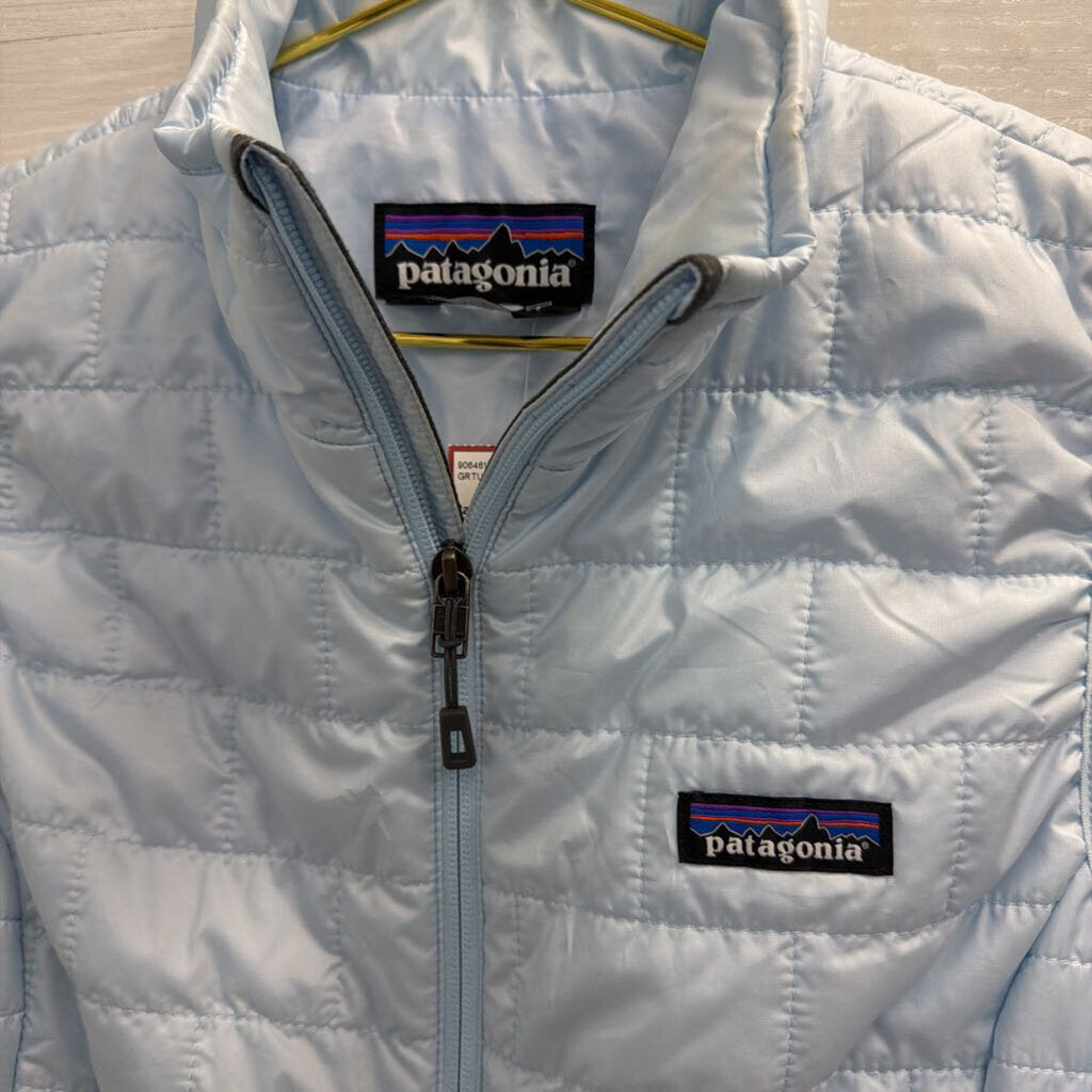 Patagonia Blue Quilted Puffer Zip Up Vest Medium