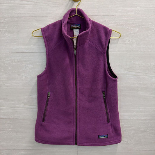 Patagonia Purple Fleece Zip Up Vest Small