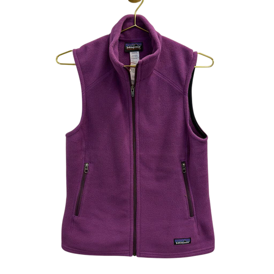 Patagonia Purple Fleece Zip Up Vest Small