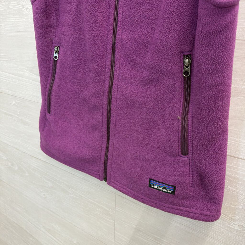 Patagonia Purple Fleece Zip Up Vest Small