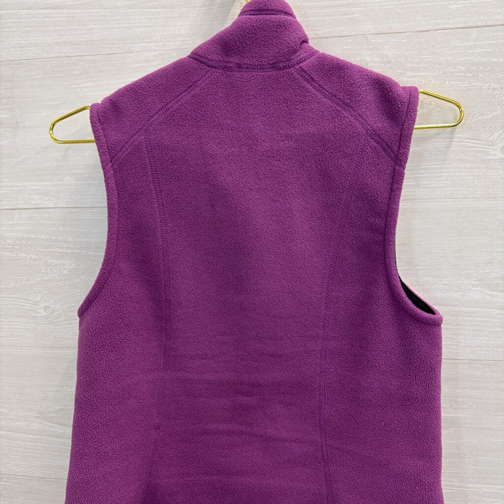 Patagonia Purple Fleece Zip Up Vest Small