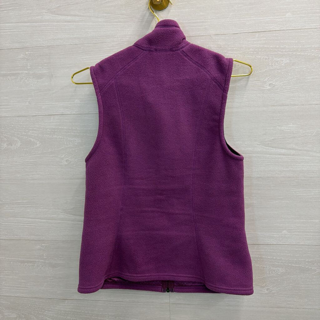 Patagonia Purple Fleece Zip Up Vest Small