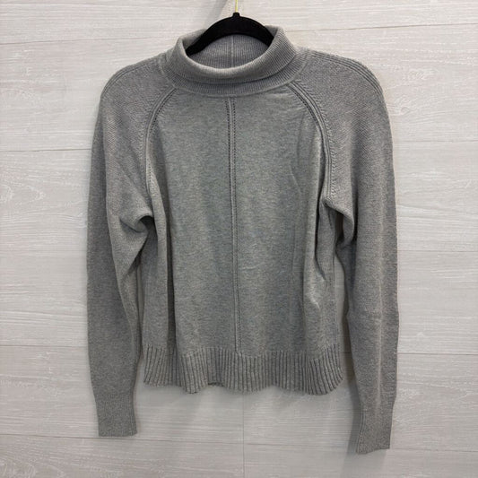 Lilla P Grey Cropped Turtleneck Sweater Top Small