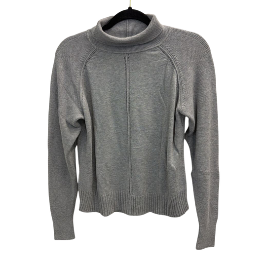 Lilla P Grey Cropped Turtleneck Sweater Top Small