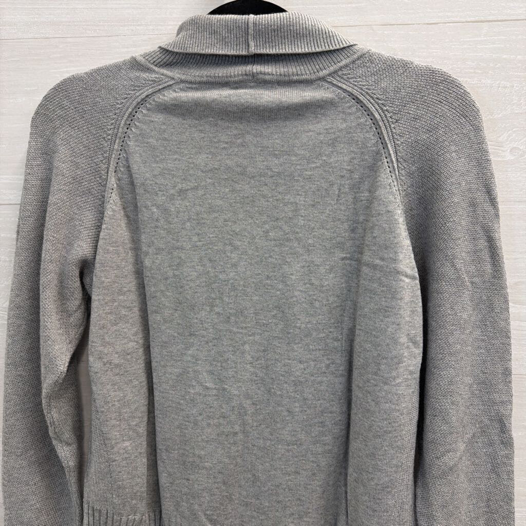 Lilla P Grey Cropped Turtleneck Sweater Top Small