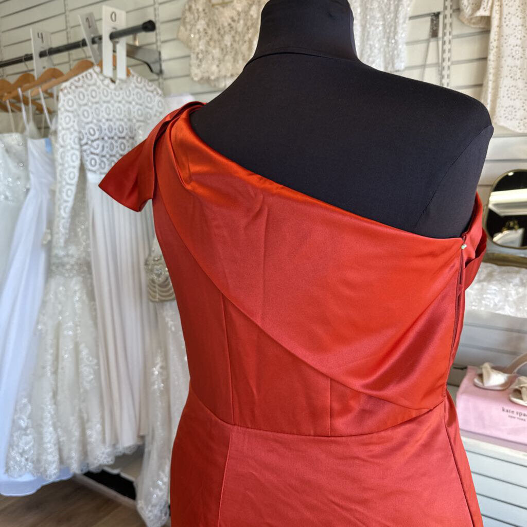 Orange One Shoulder Sequin Dress 20W