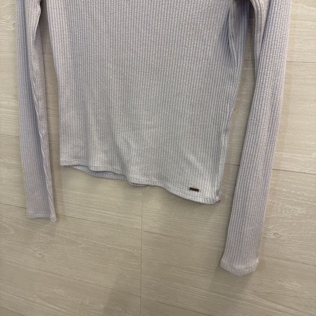 Hollister Blue Embroidered Butterfly Long Sleeve Top Medium