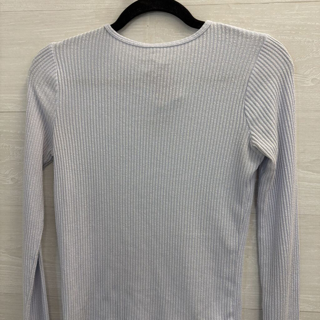 Hollister Blue Embroidered Butterfly Long Sleeve Top Medium