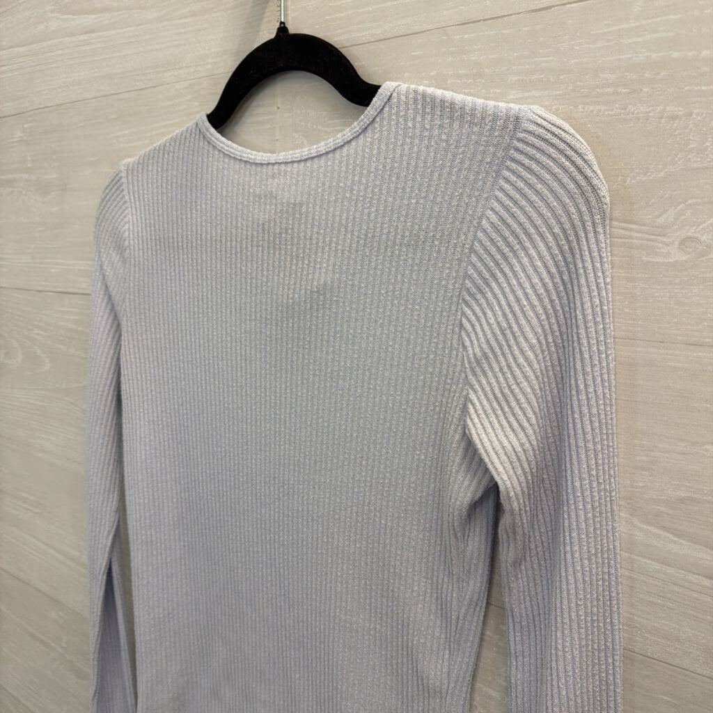 Hollister Blue Embroidered Butterfly Long Sleeve Top Medium