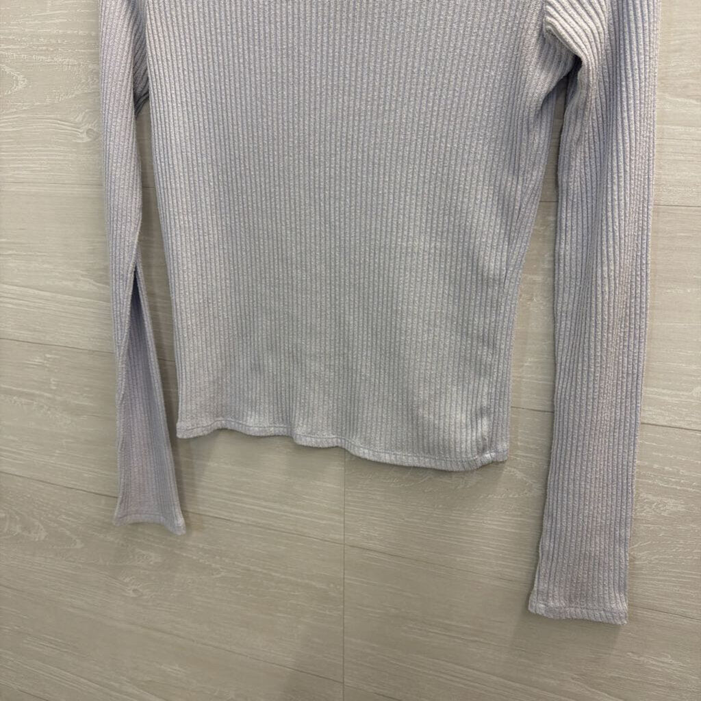 Hollister Blue Embroidered Butterfly Long Sleeve Top Medium