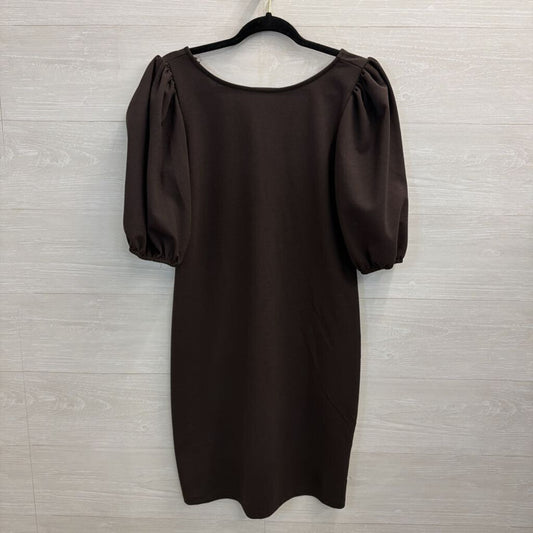 Tash and Sophie Brown Short Puff Sleeve Dress Medium