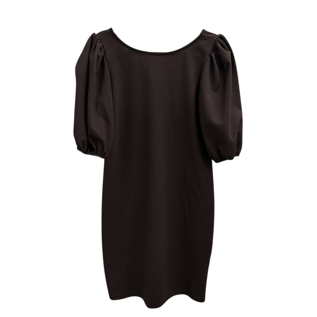 Tash and Sophie Brown Short Puff Sleeve Dress Medium