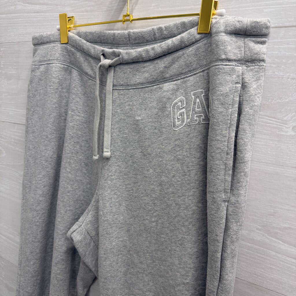 Gap Grey Logo Wide Leg Sweatpants Large