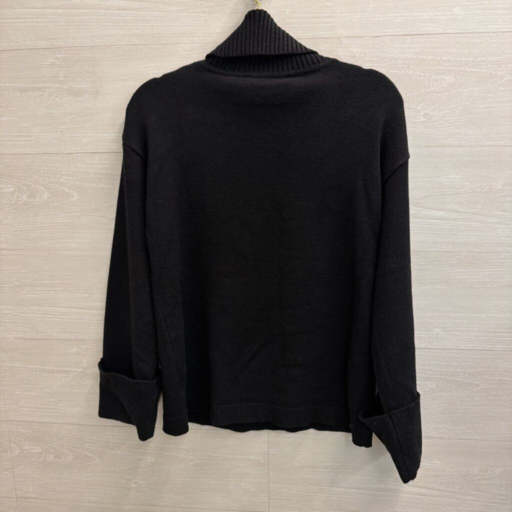 English Factory Black Knit Turtleneck Sweater Extra Small