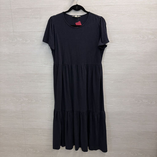 Boden Navy Short Puff Sleeve Maxi Dress 12 Petite