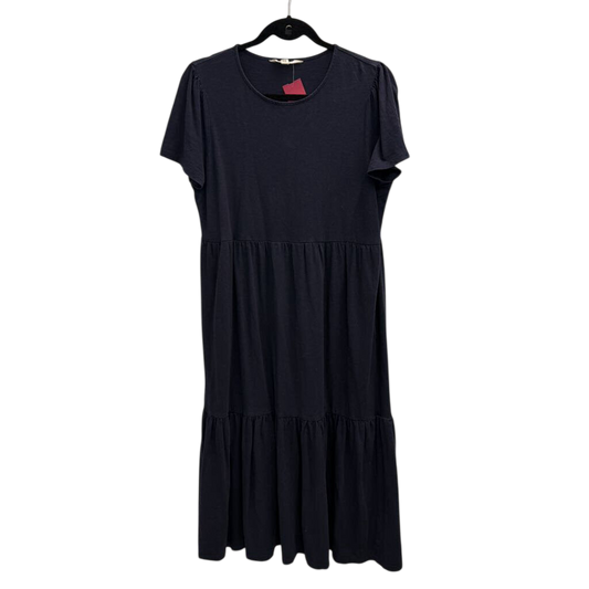 Boden Navy Short Puff Sleeve Maxi Dress 12 Petite