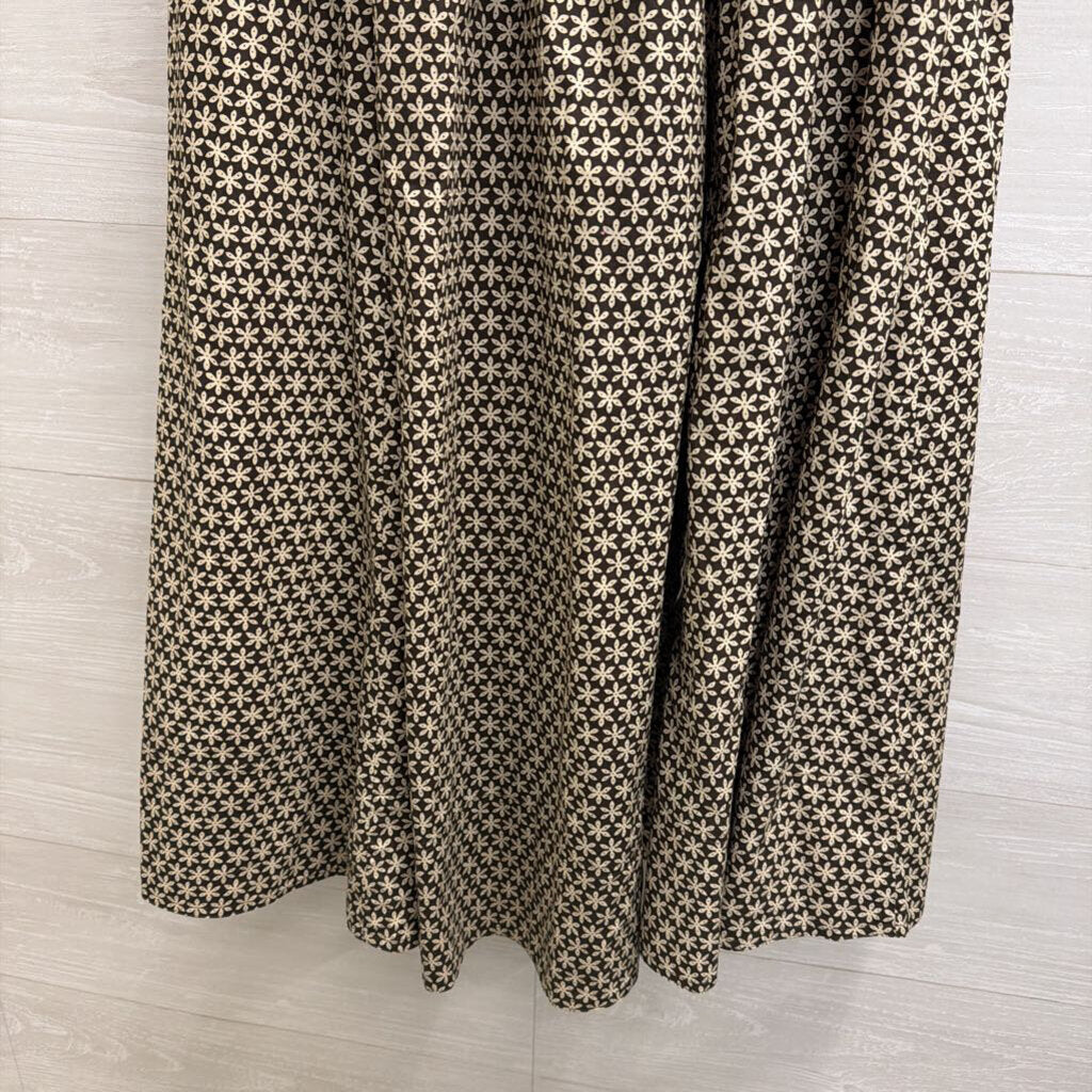 Faherty Brown/ Cream Coastal Poplin Nera Maxi Skirt Medium