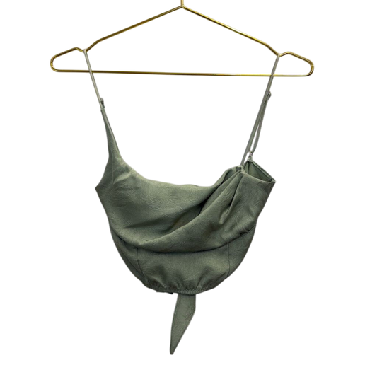 Out Front Under Green Cropped Tie Back Top Small