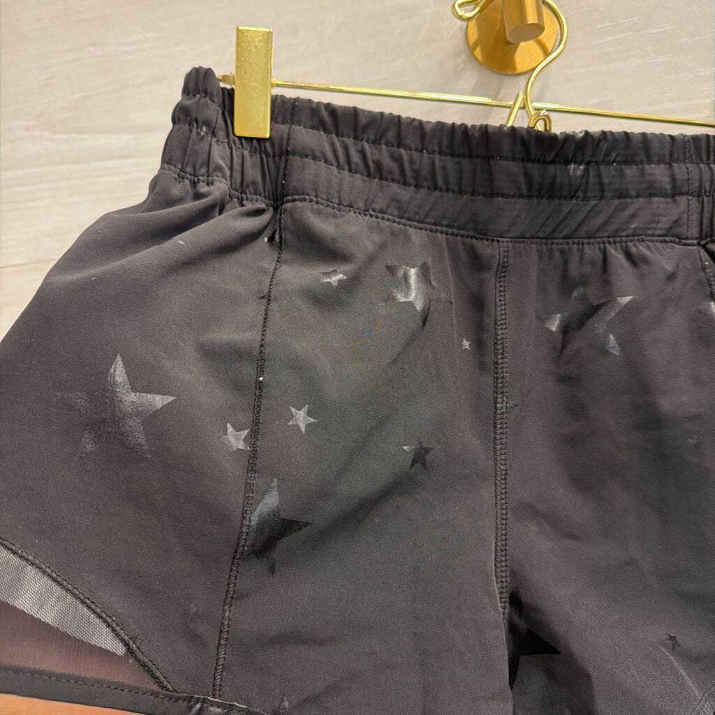 AS Revival Black Star Print Athletic Shorts Small