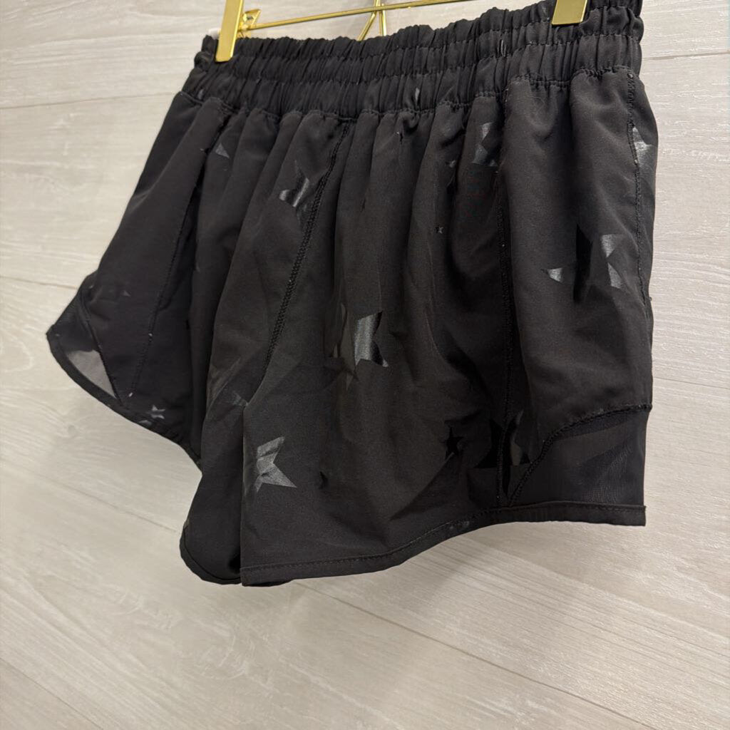AS Revival Black Star Print Athletic Shorts Small
