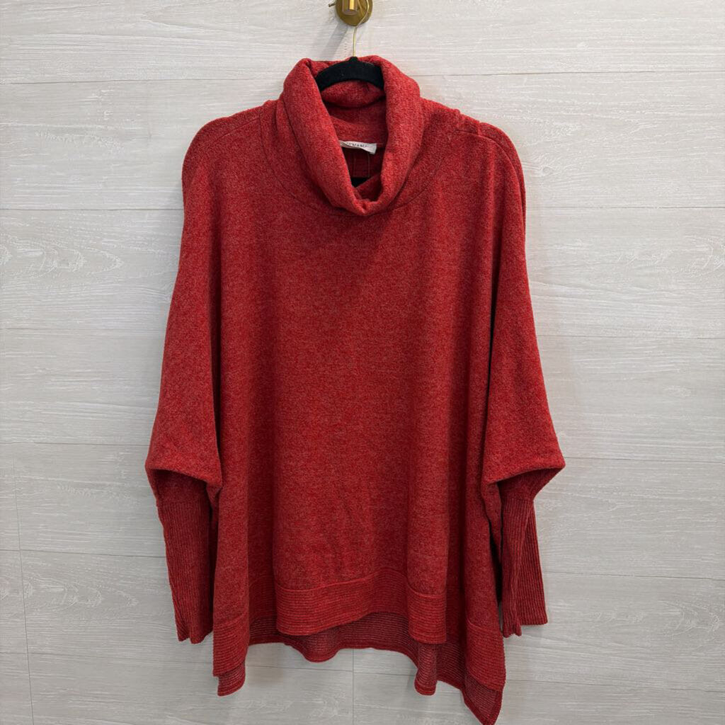 Zenana Red Turtleneck Sweater Top 1X