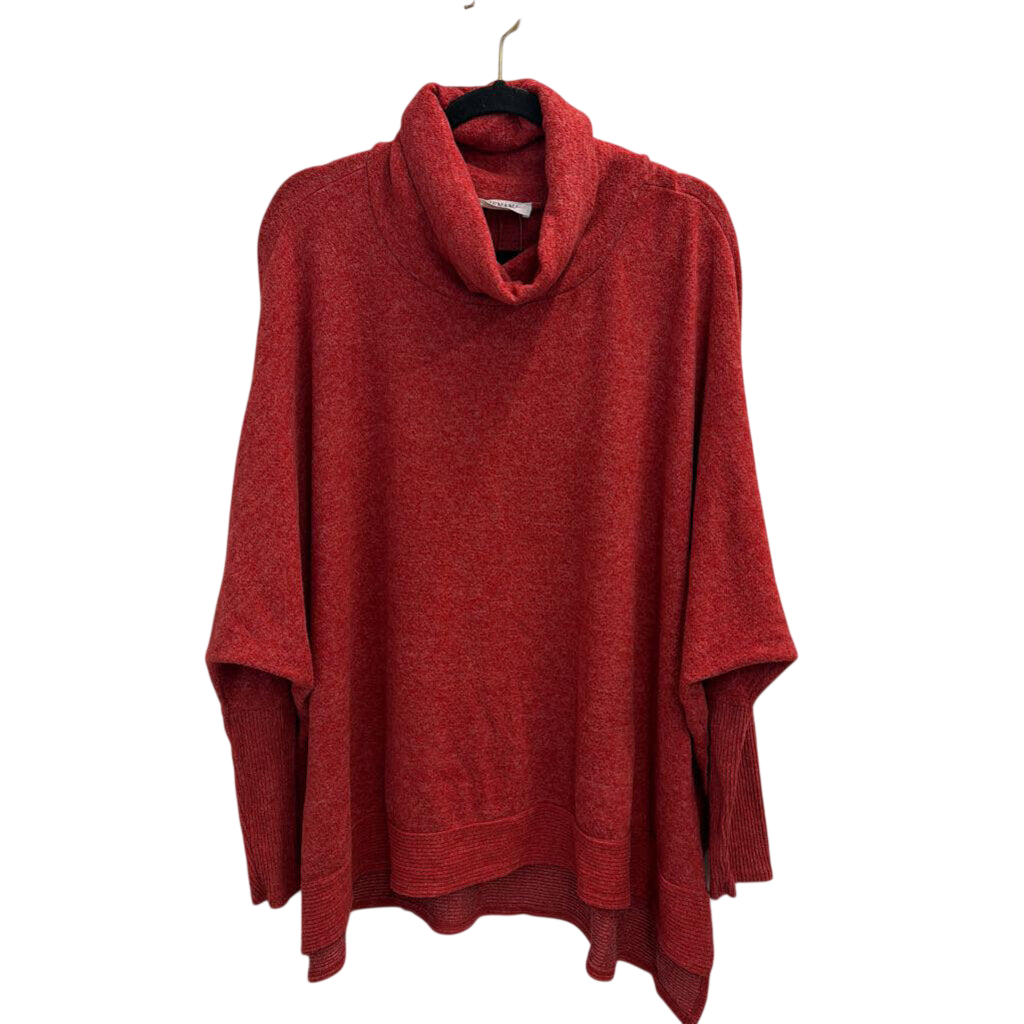 Zenana Red Turtleneck Sweater Top 1X
