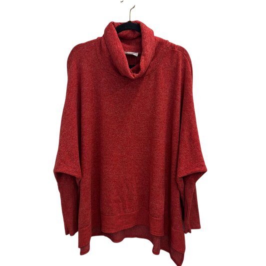 Zenana Red Turtleneck Sweater Top 1X
