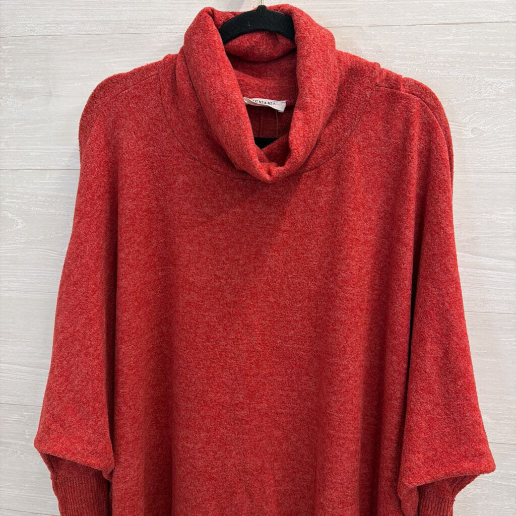 Zenana Red Turtleneck Sweater Top 1X