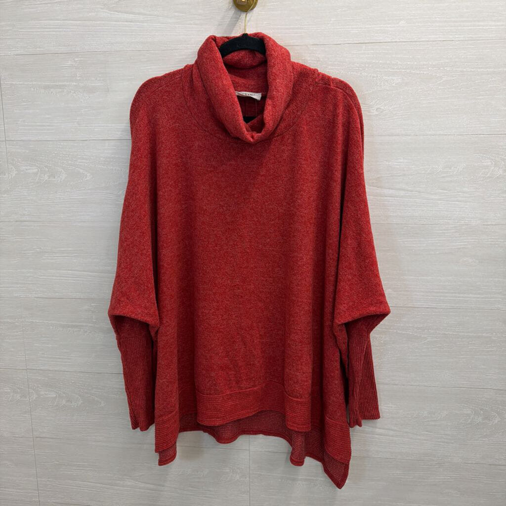 Zenana Red Turtleneck Sweater Top 1X